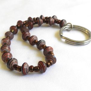 Boho Wristlet Key Chain Keychain Fob